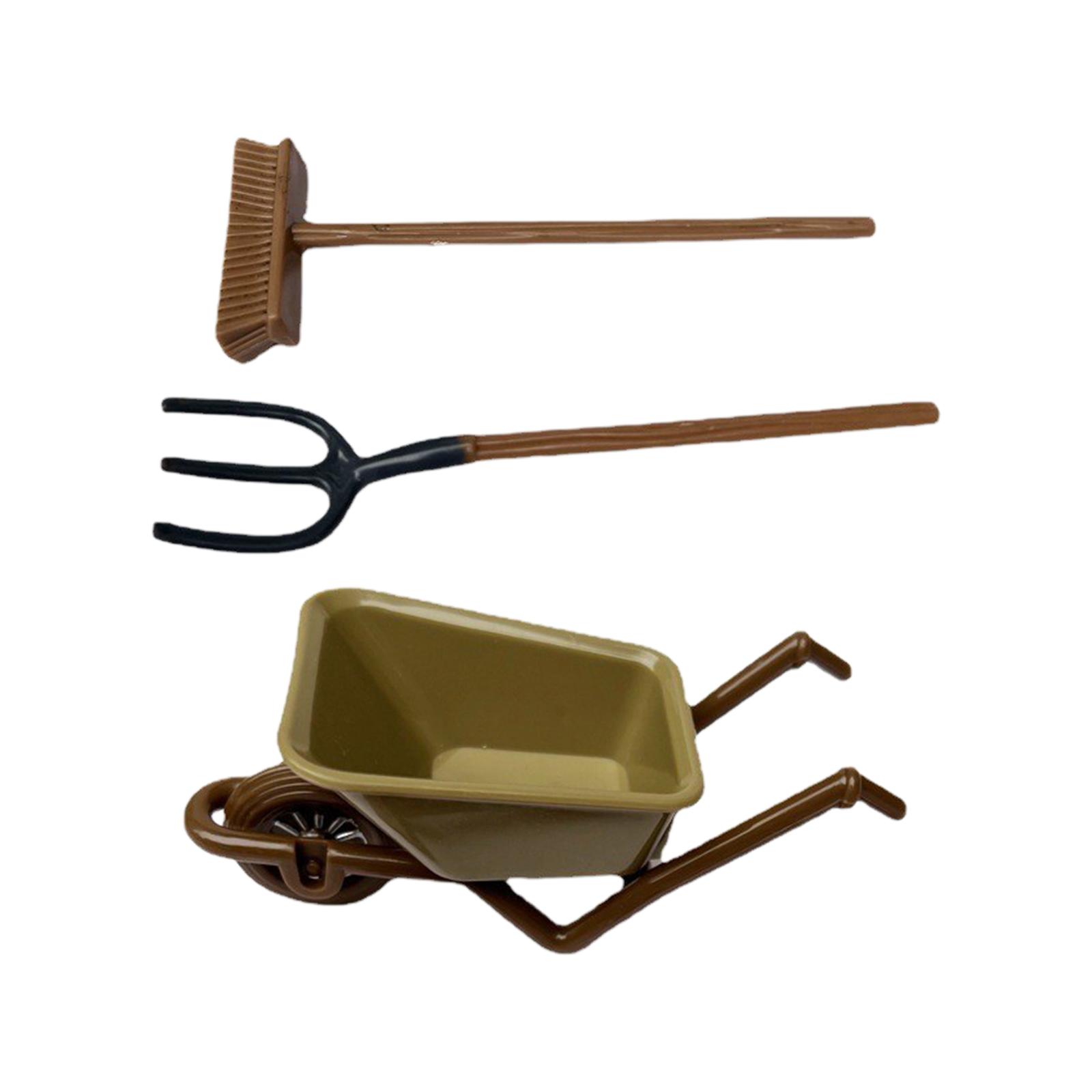 Agriculture Farming Vehicles - 3x 1:12 Alat Pertanian Rumah Boneka,