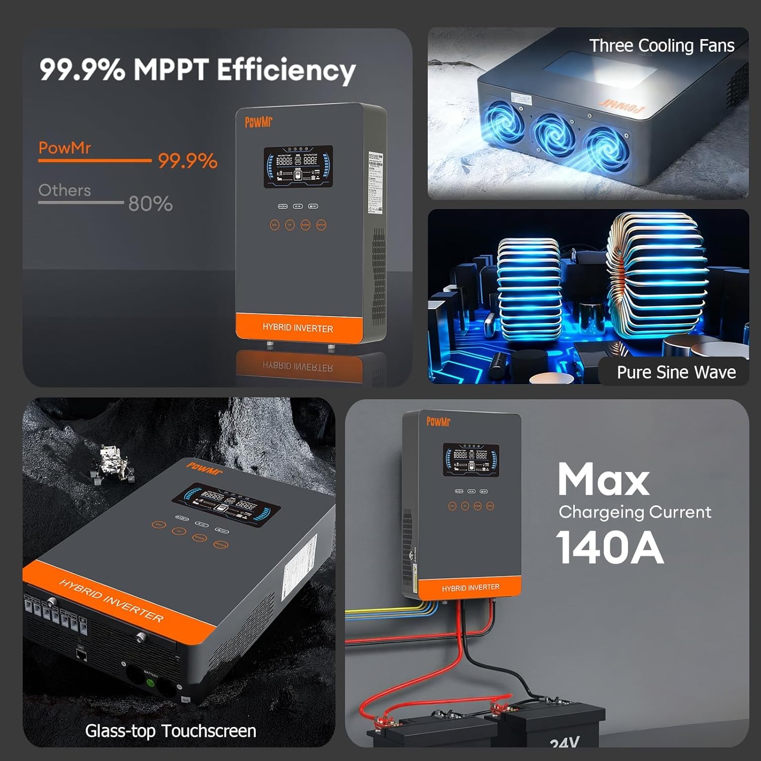 PowMr USA 4000W 24V Inverter C - Farming Agriculture Tools ulasan dan harga